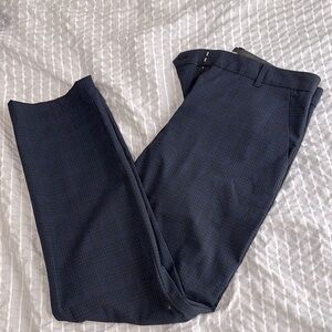 Women’s Navy Blue Plaid Pants